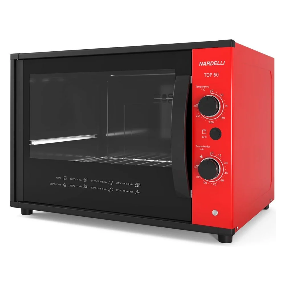 Forno Elétrico Bancada 60 Litros Top 60 Nardelli - Vermelho