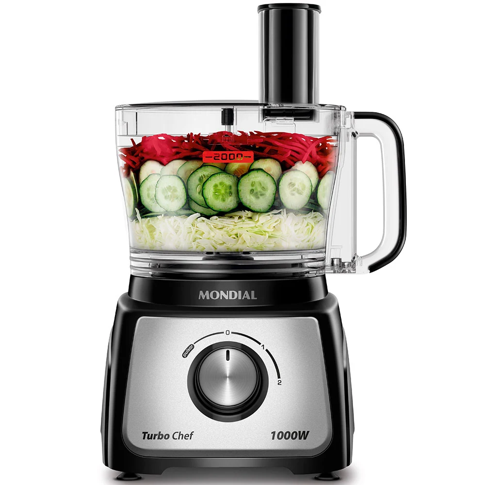 Multiprocessador Mondial Turbo Chef 7 em 1 2 Velocidades 1000W MPN-01-BE