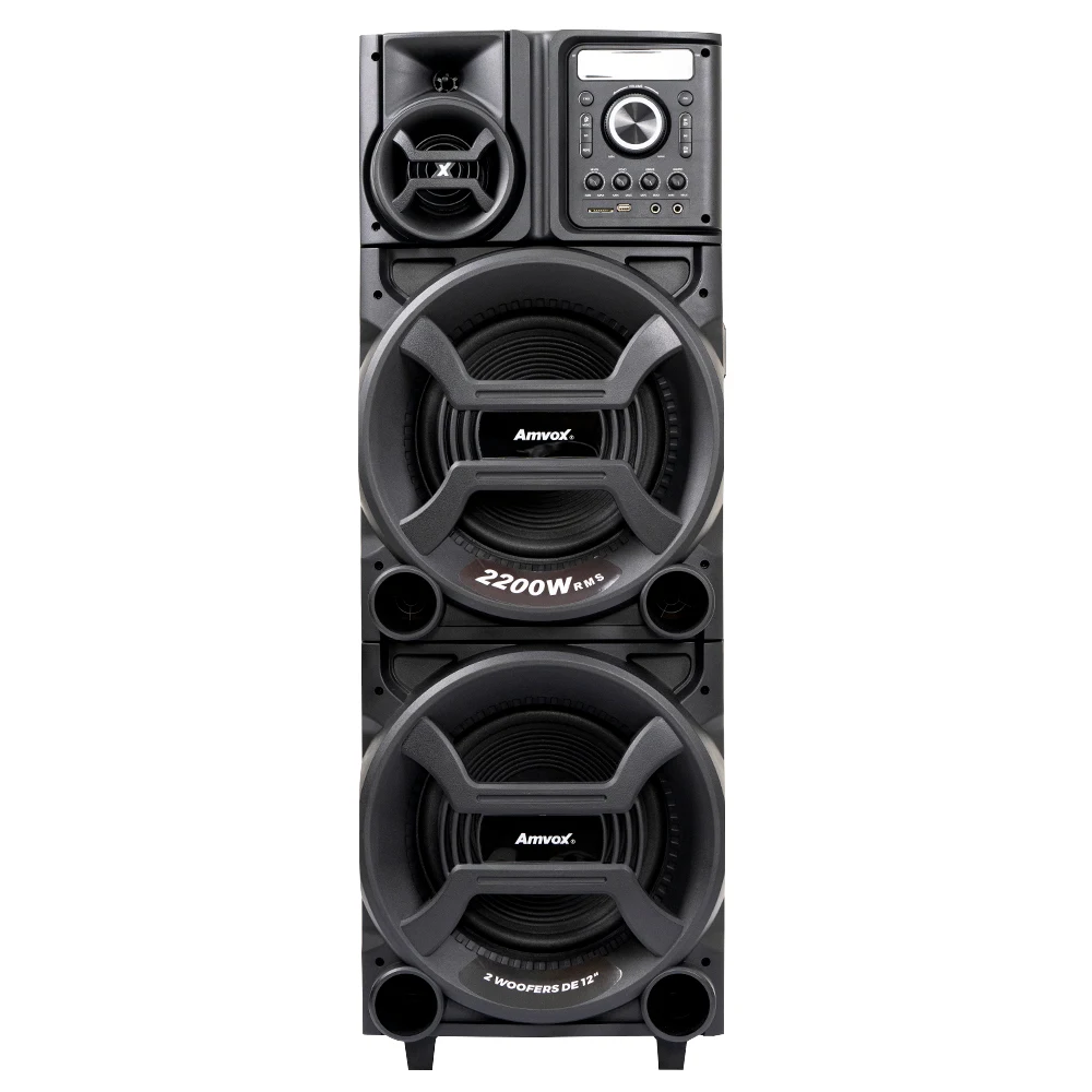 Caixa de Som Amplificada Amvox Pesadão ACA 2201 2200W Bluetooth com LED