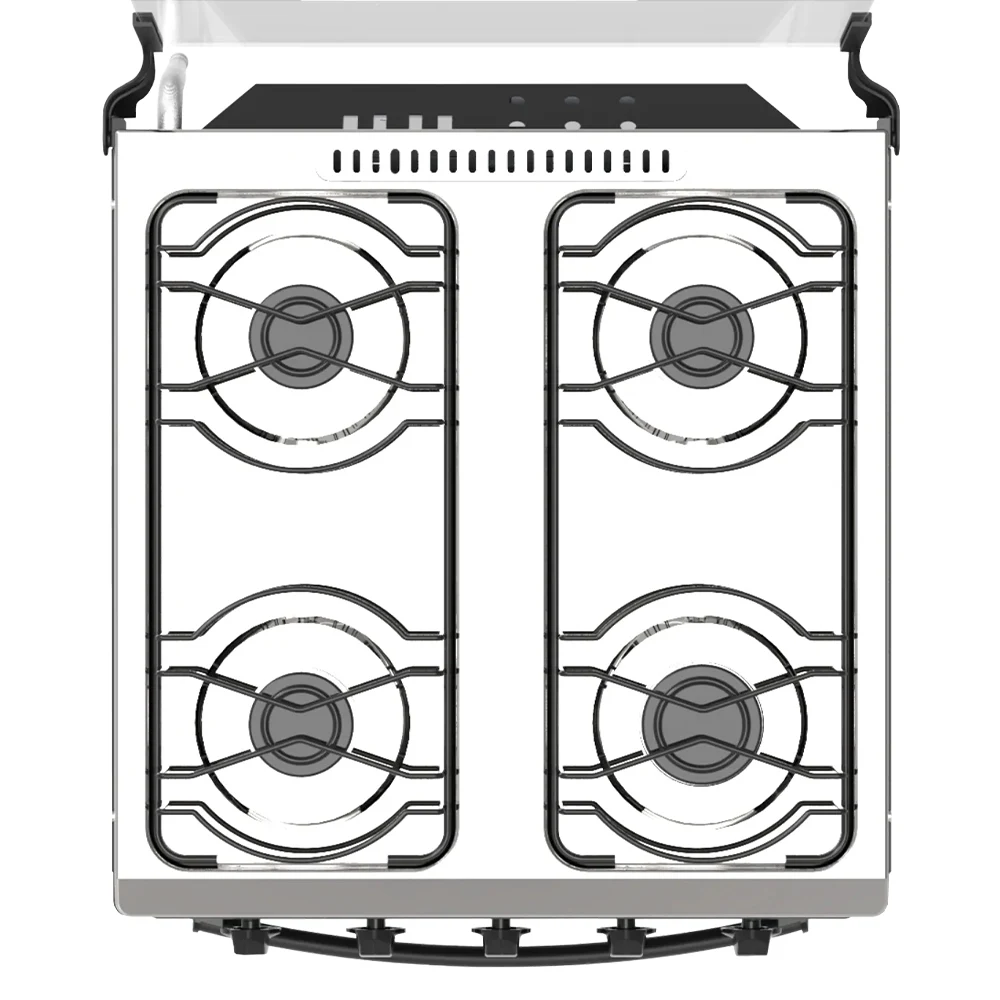 Fogão Realce 4 Bocas Ares Manual Mesa de Inox Forno 50 Litros