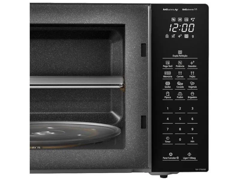 Microondas Panasonic Dupla Refeição ST66NBRU 34L