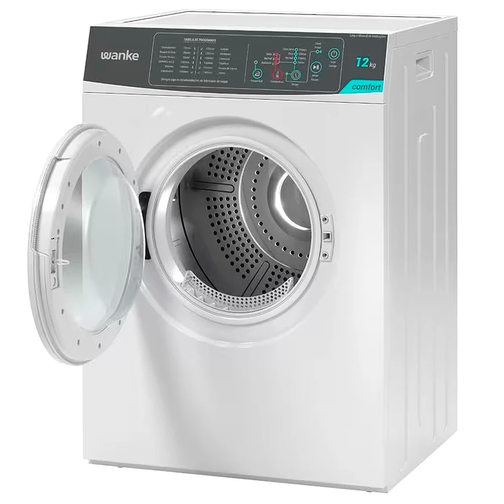 Secadora Wanke Comfort 12kg Função Passa Fácil 12 Programas