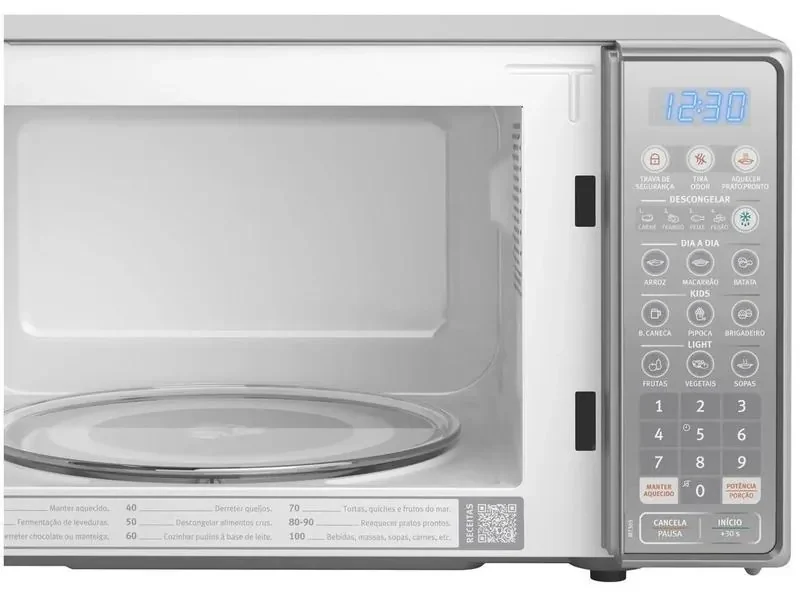 Micro-ondas Electrolux 20L cor Inox Espelhado com Função Tira Odor (MT30S)