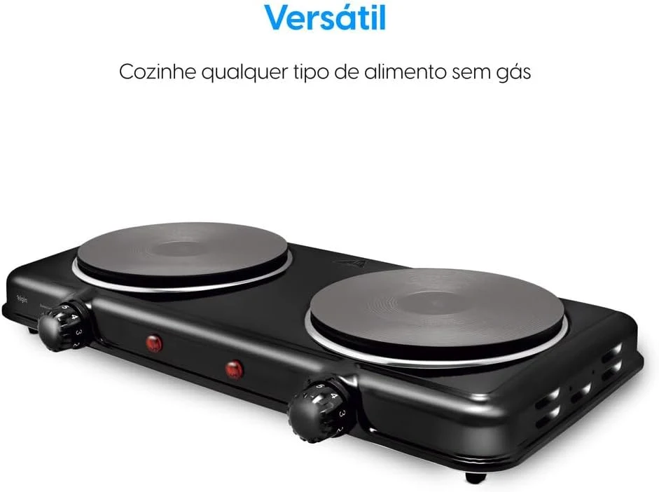 Cooktop Elétrico Portátil Elgin 220V com Duas Bocas