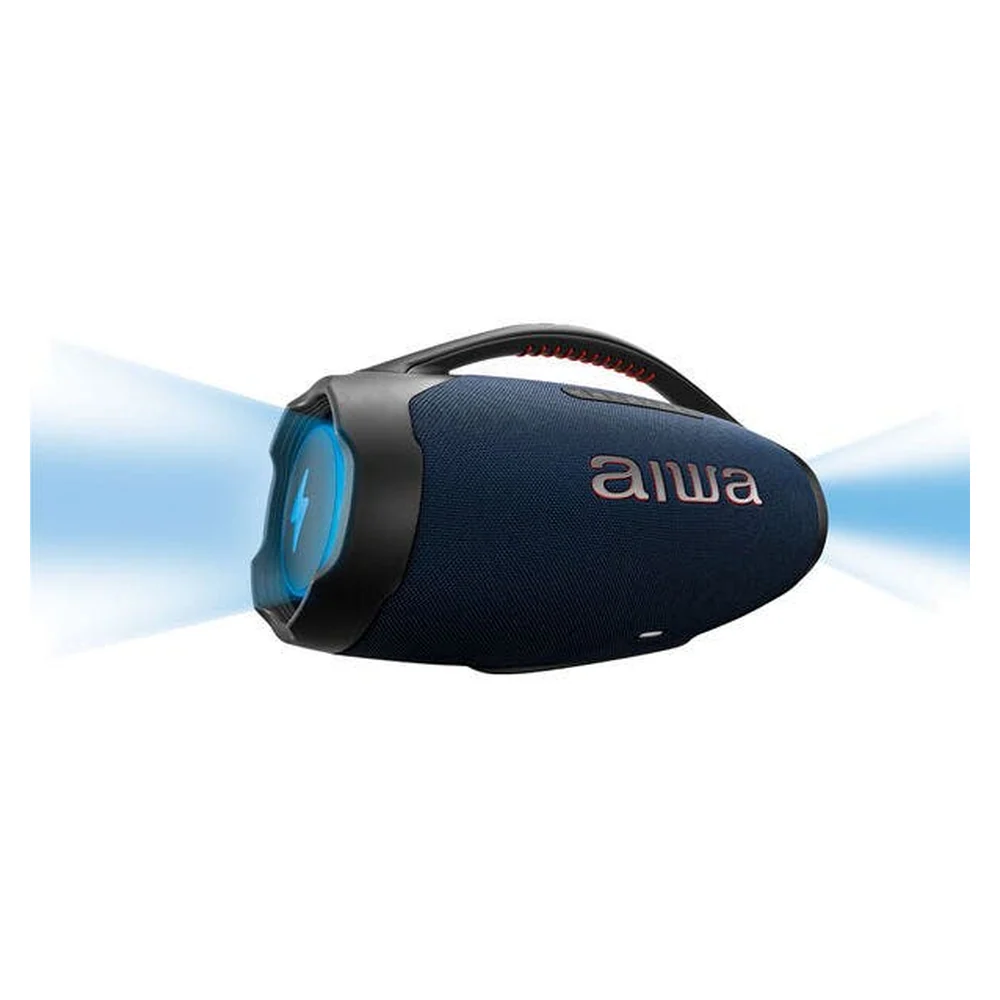 Caixa De Som Boombox Plus Aiwa Bbs-01-lbl 200w Bluetooth 30h Ip66 Usb Rgb Bivolt
