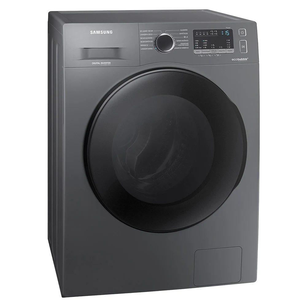 Lava e Seca Samsung EcoBubble 11kg Automática Cesto Inox WD11A4453BX