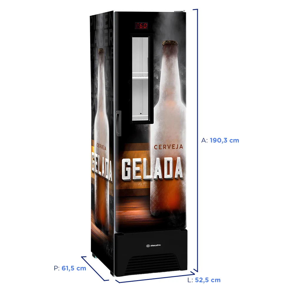 Cervejeira Metalfrio 324L Frost Free com Visor Slim Optima VN28F
