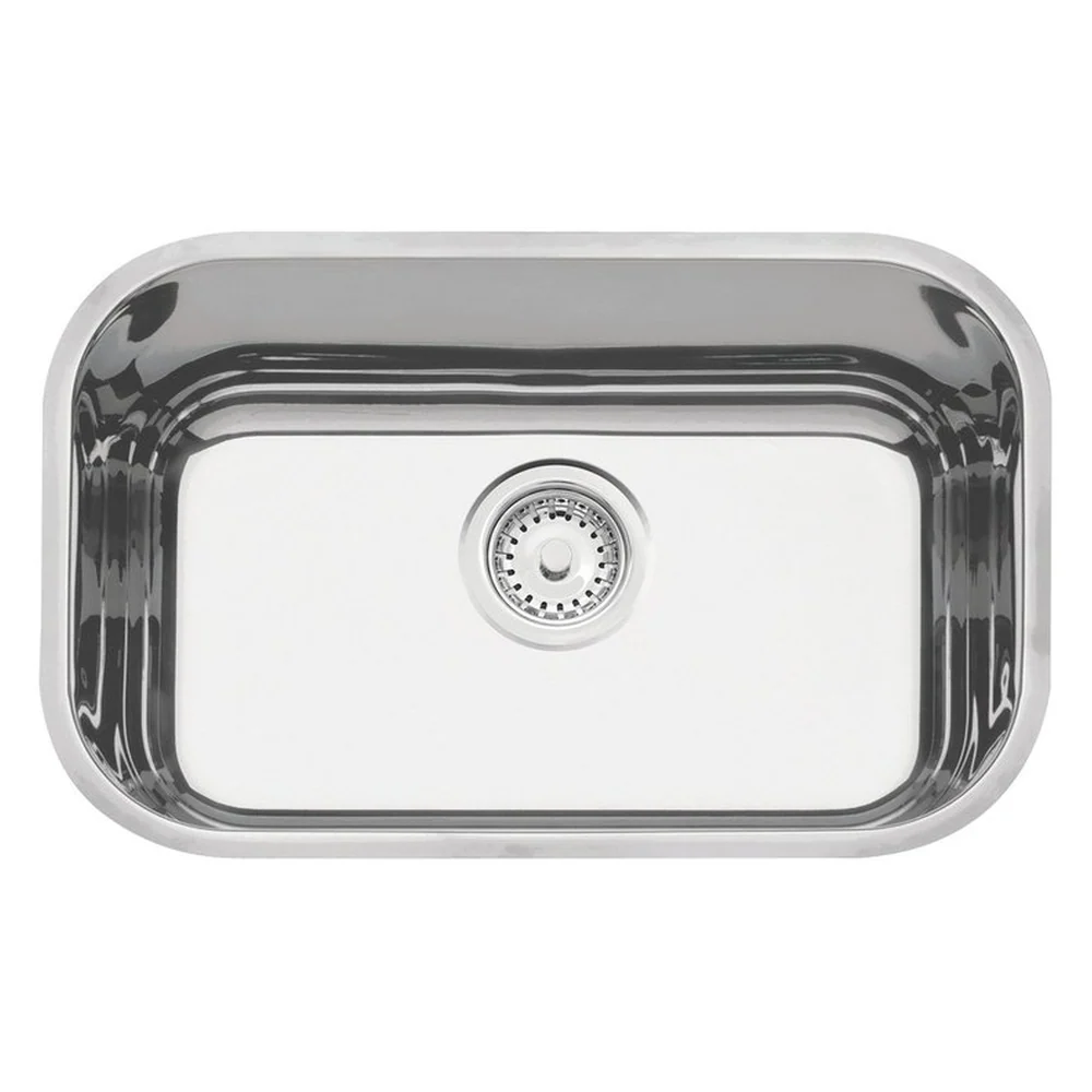 Cuba de Embutir Tramontina Lavínia Perfecta 47 BL em Aço Inox Polido 47 x 30 cm com Válvula