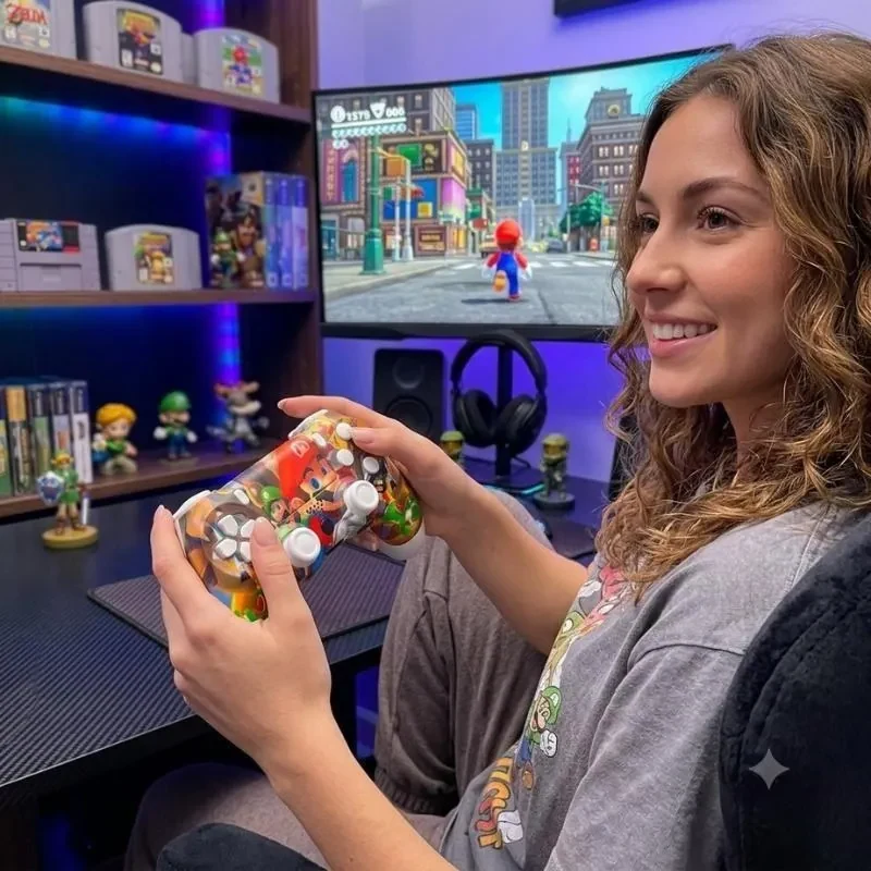 Controle Sem Fio Compatível Com Play4 Ps4 Playstation 4 / slim / pro / pc E Smart Tvs Samsung Personalizado