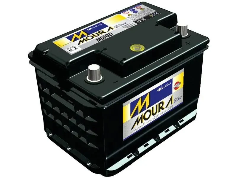Bateria Moura 60 Amperes 12 Volts Polo Positivo Lado Direito 24 Meses de Garantia Livre de Manutenção