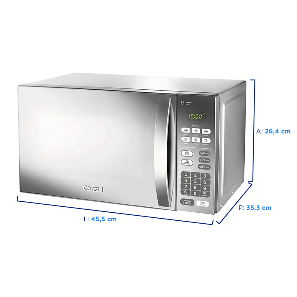 Micro-ondas Consul 20L 620W Espelhado Função Descongelar CM020BF
