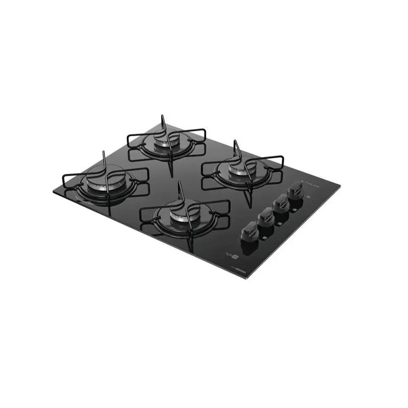 Fogão Cooktop 4 Bocas Mesa Vidro Atlas Agile Up Preto Bivolt