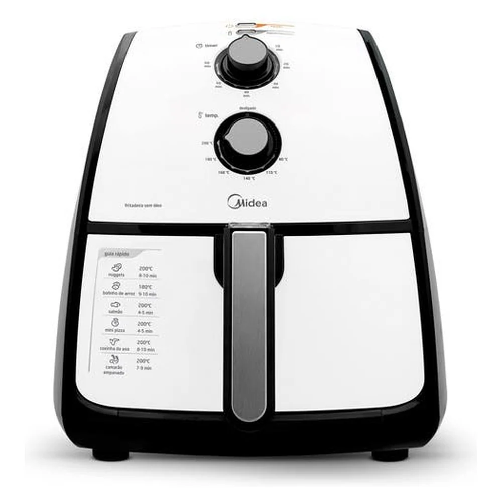 Air Fryer 4L Midea 127V (110V) FRA41 Branca e Preta