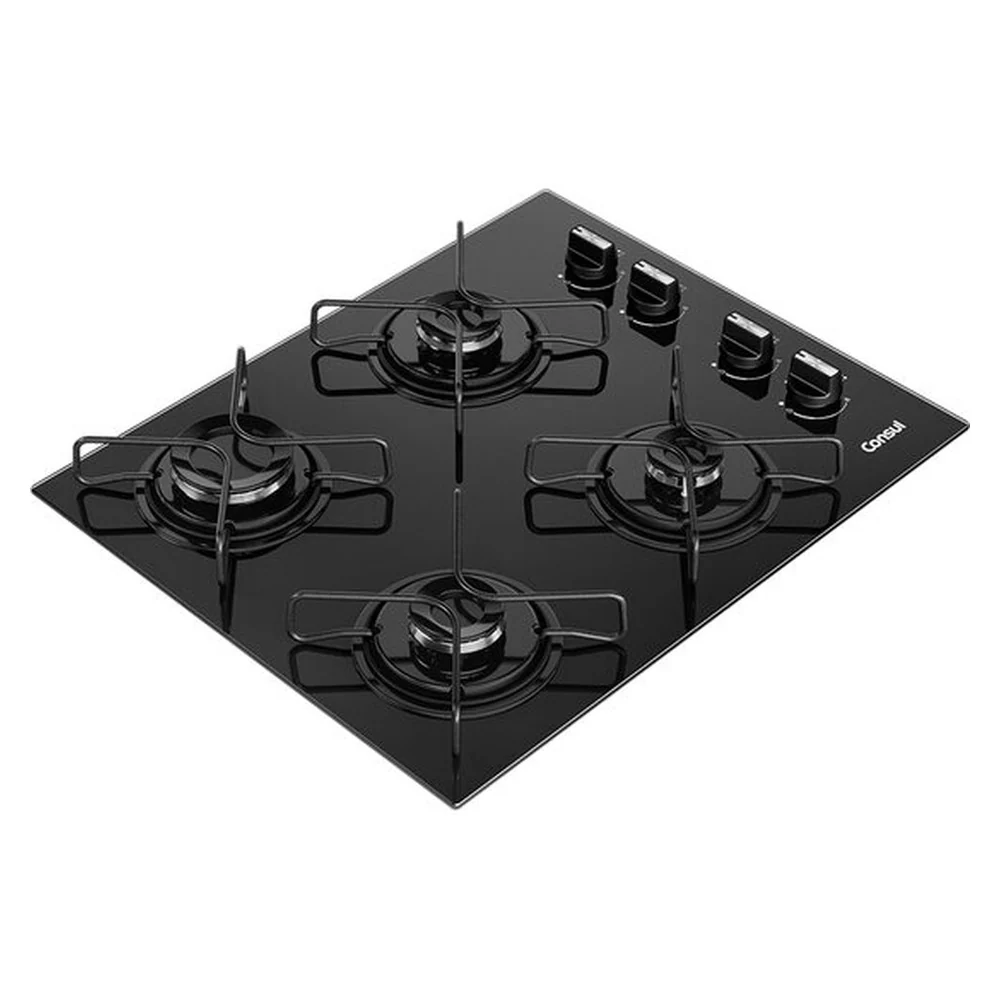 Cooktop 4 Bocas a Gás Consul, Mesa de Vidro Temperado - CD060BE