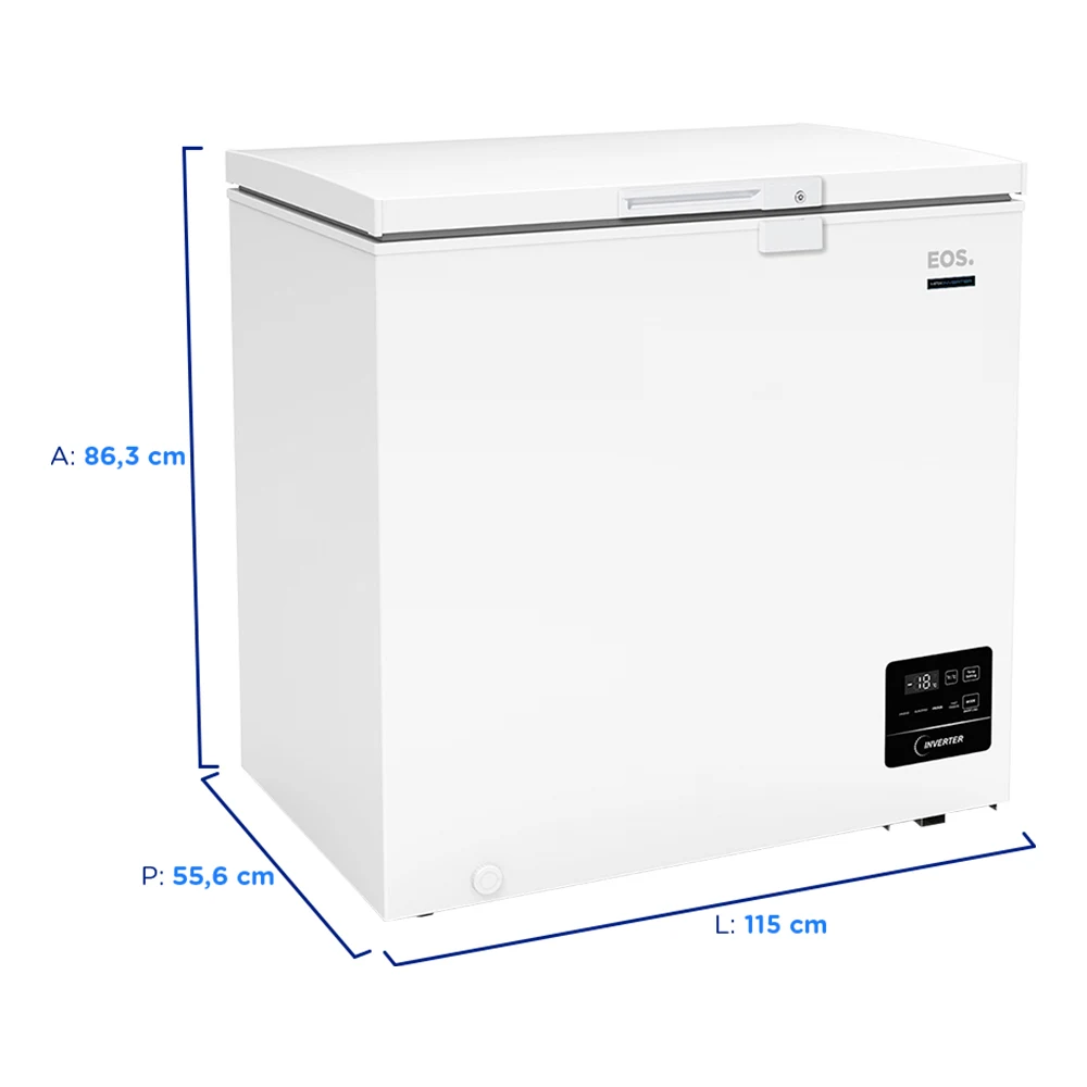 Freezer EOS 315L 1 Porta Horizontal Degelo Manual Max Inverter EFH351IDX