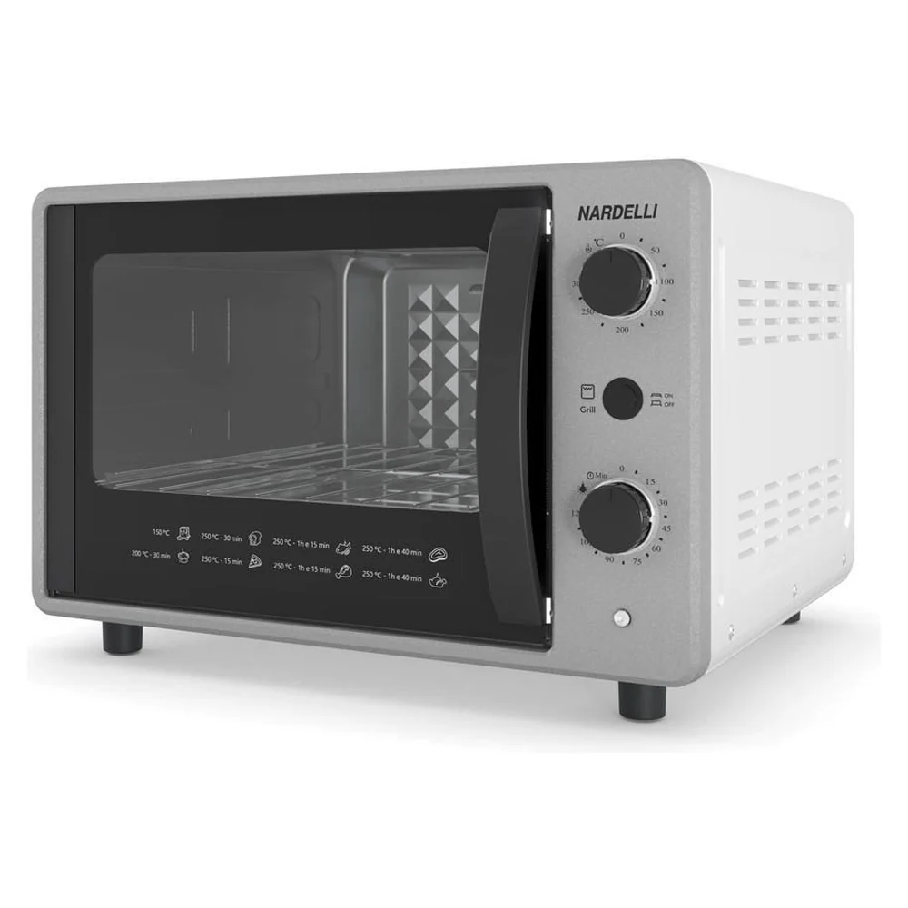 Forno El&eacute;trico Nardelli 45L Bancada S45 Cinza e Branco